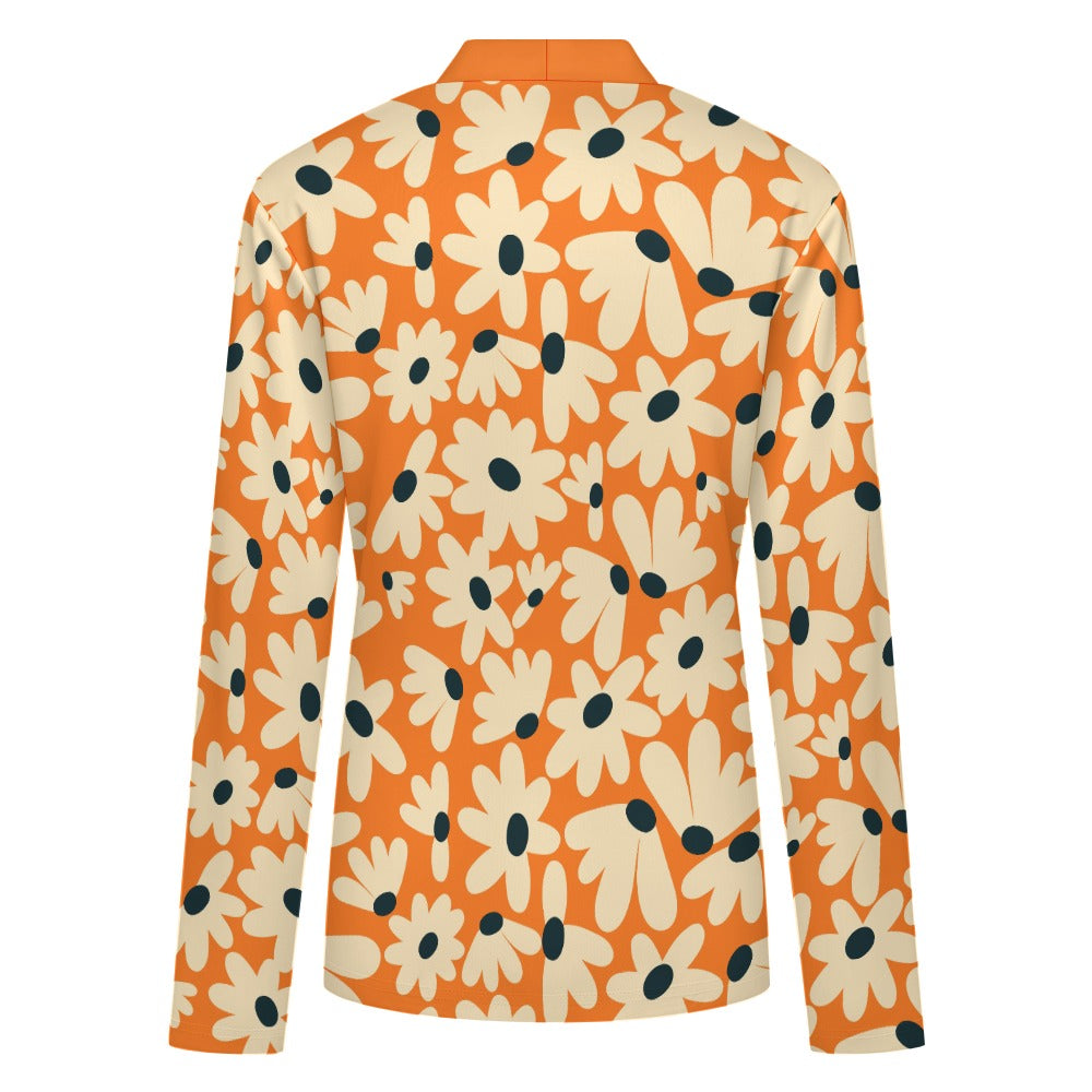 Daisy print cardigan back view