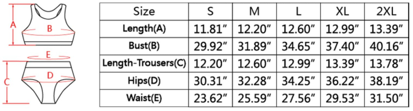 Psychedelic Swirl High Waisted Bikini Set – Racerback Crop Top Two Piece Swimsuit (S–2XL)