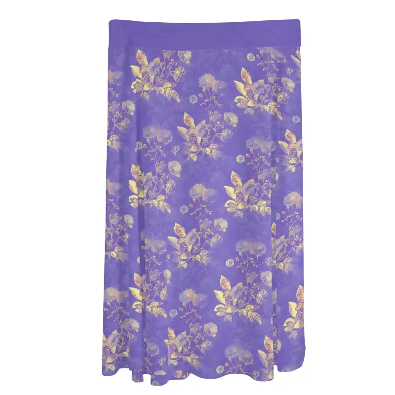 Purple beach sarong wrap with golden floral pattern - perfect wrap maxi skirt for summer