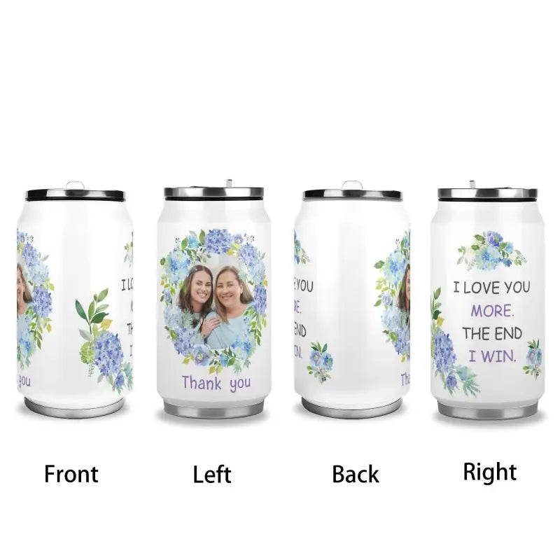 Customizable Blooming Caffeine floral design stainless steel Coke cups travel mug
