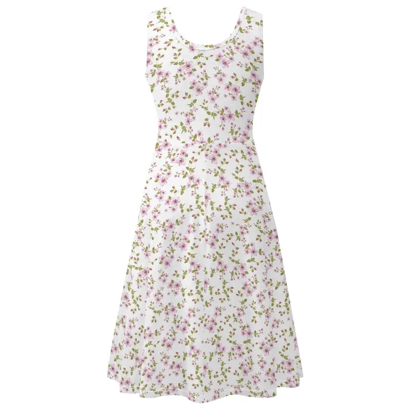 Floral print sleeveless Boho Beach Bash Dress perfect for summer fun and swimsuit vibes