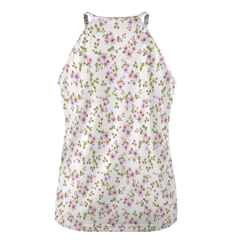 Floral halter top from Boho Dreams in a Vest, perfect for summer dresses and vibes