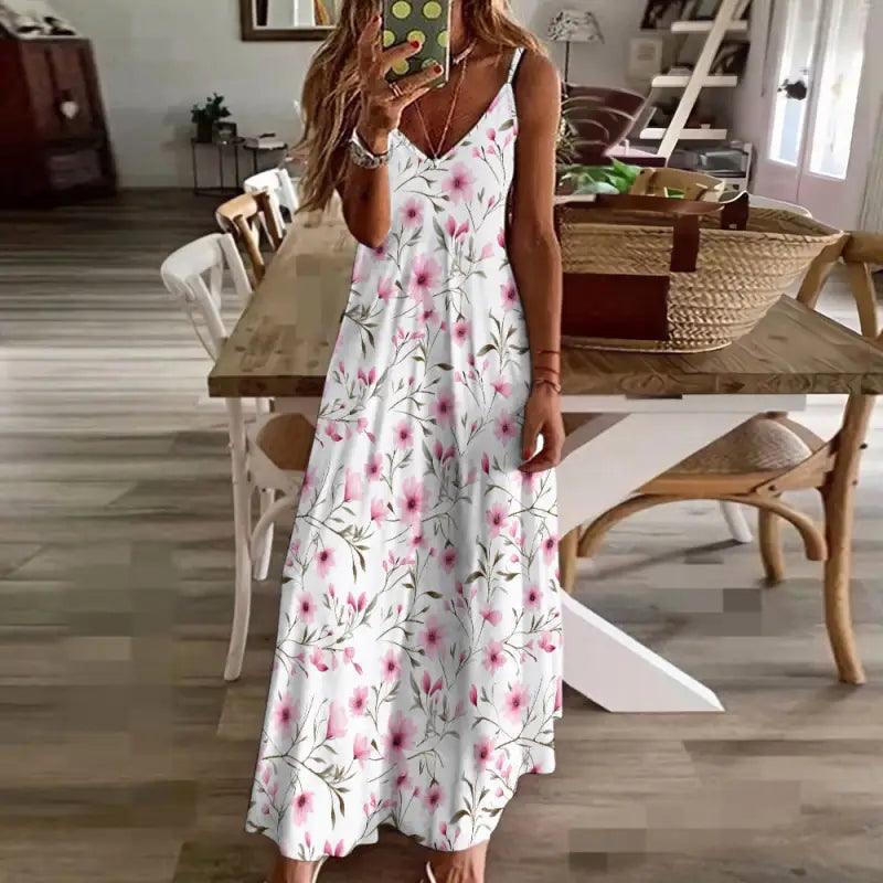 Floral print sundress from Boho Dress Bliss for comfy and stylish summer vibes