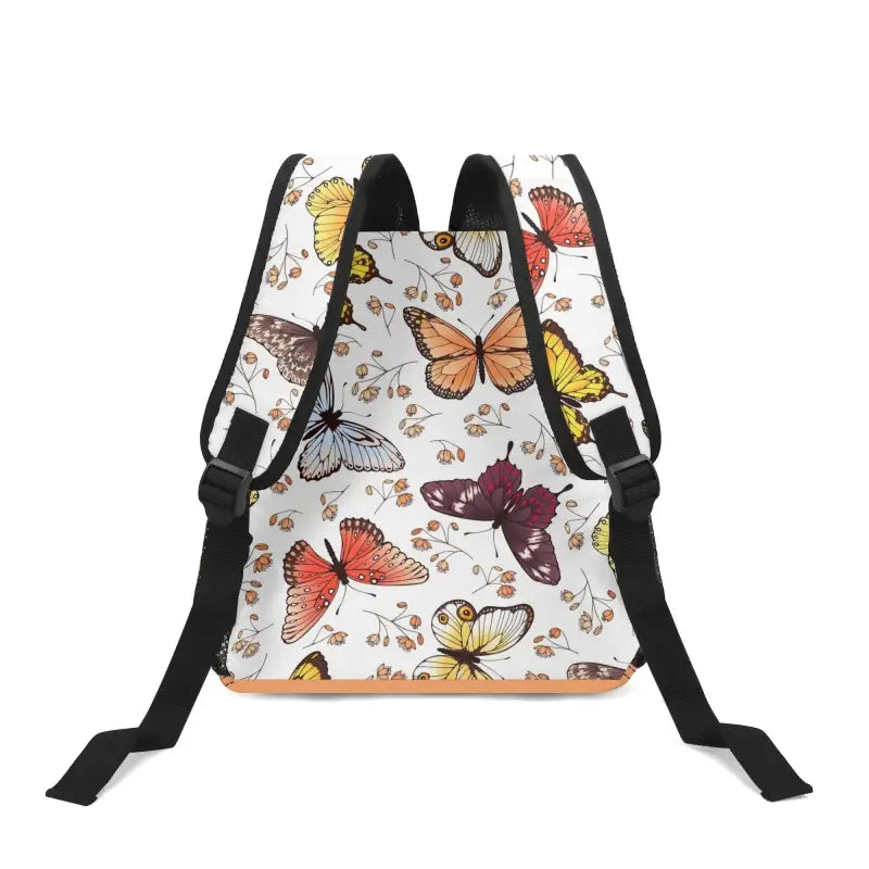 Colorful butterfly print on the Fluttery Friend Personalized Butterfly Mini Backpack