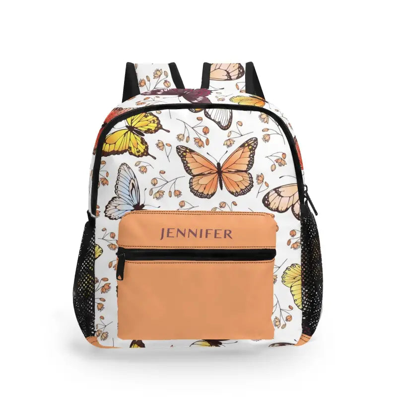 Personalized Butterfly Mini Backpack with Jennifer name and cute butterfly print design
