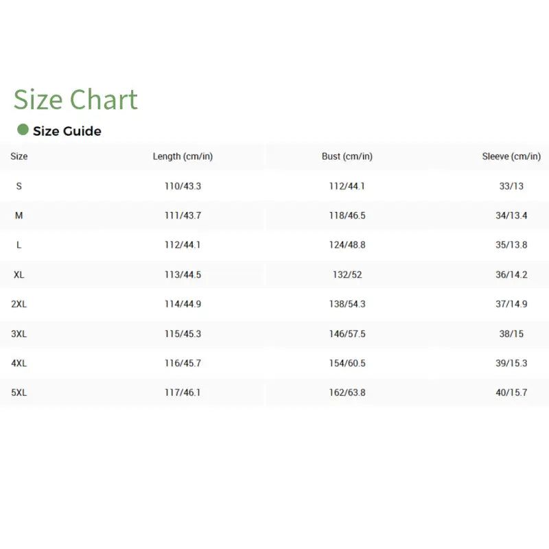 Clothing size chart for Get Cozy in Our Premium Imitation Cotton Dress Vibes