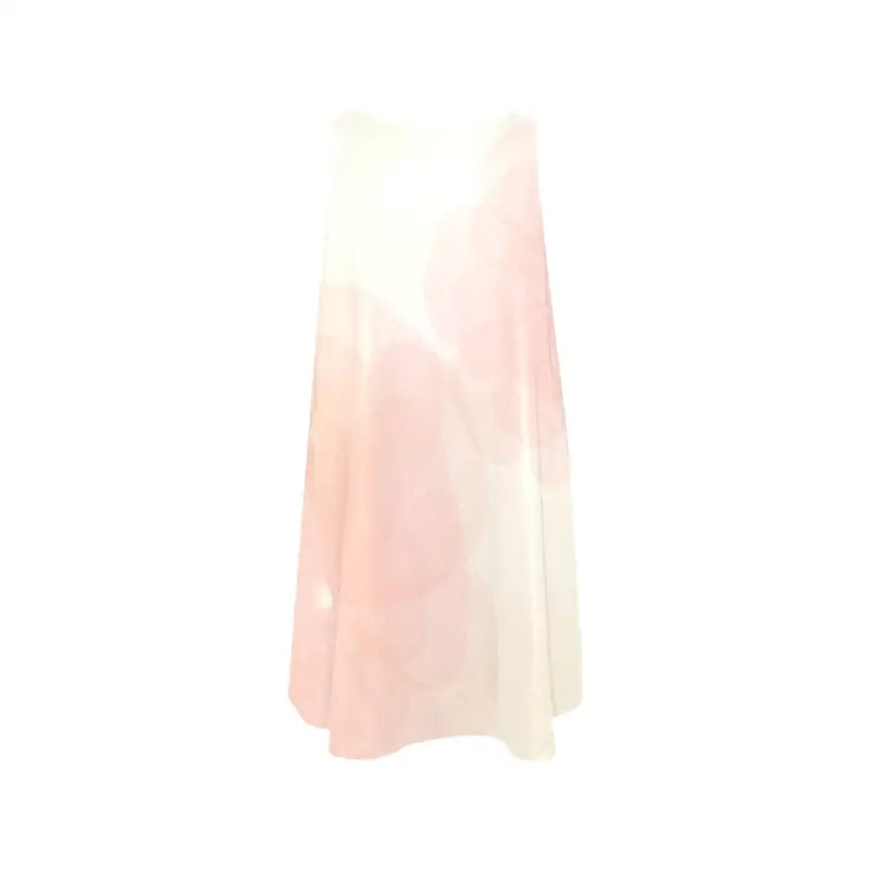 A flowing pale pink to white skirt perfect for twirling in a colorful sleeveless A-line