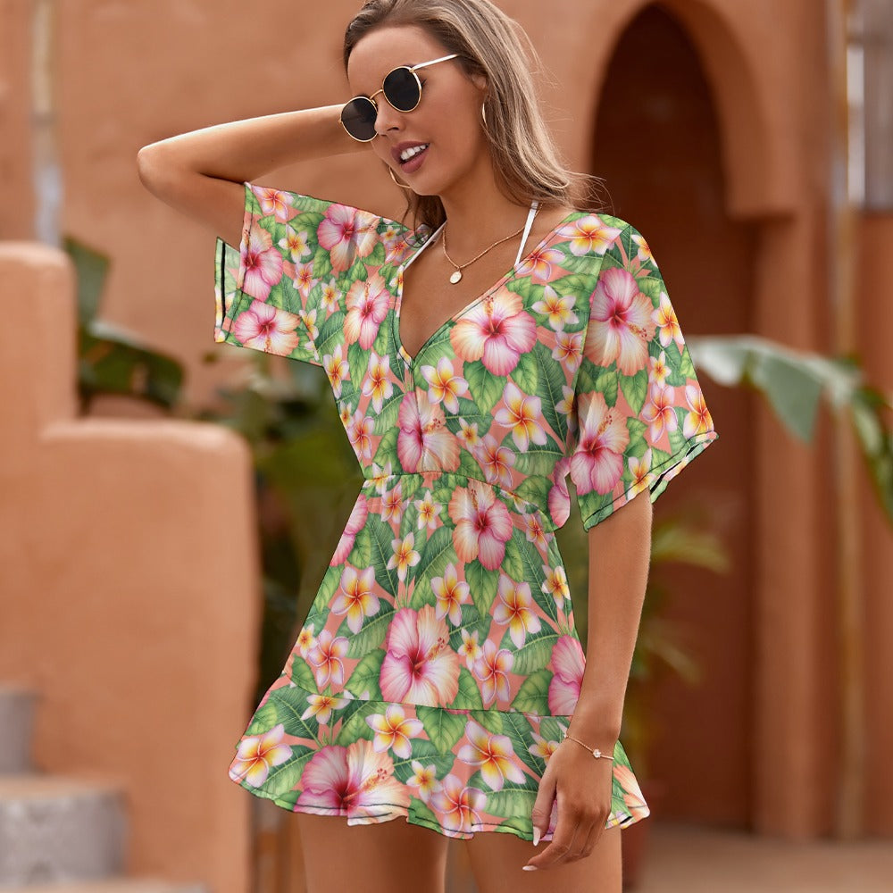 lightweight beach cover up dress vacation outfit