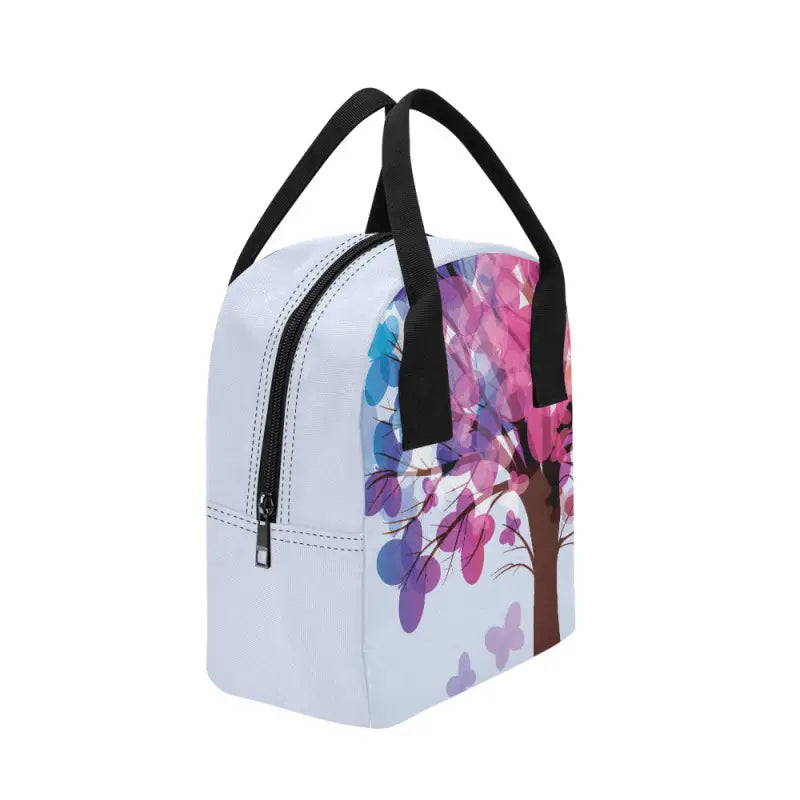 Colorful Butterfly Insulated Lunch Bag perfect for day trips in style