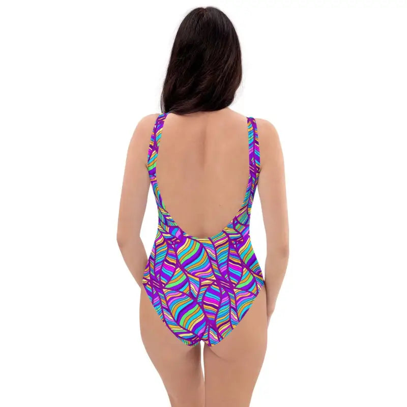 Purple Geometric One-Piece Swimsuit - Ladybug Designs