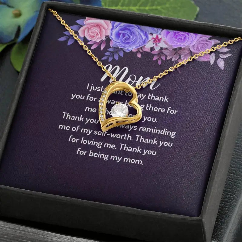 Gold heart-shaped pendant necklace with diamond accent in yellow gold finish for forever love heart