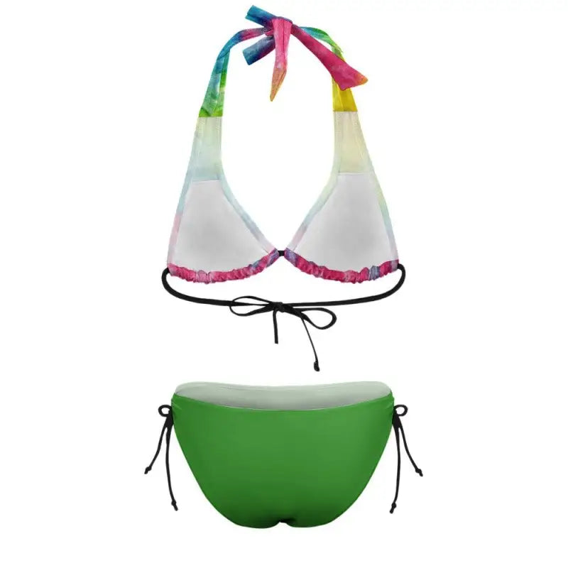 Colorful two-piece bikini swimsuit, perfect for summer fun and after-sales processing
