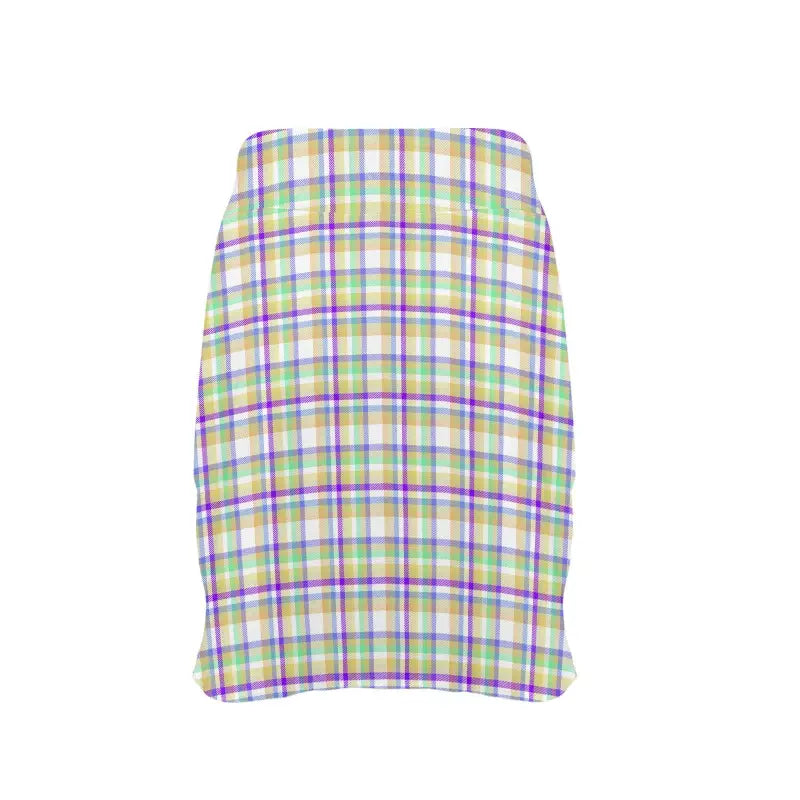 Plaid athletic skirt in pastel colors for the fun-loving fashionista vibe