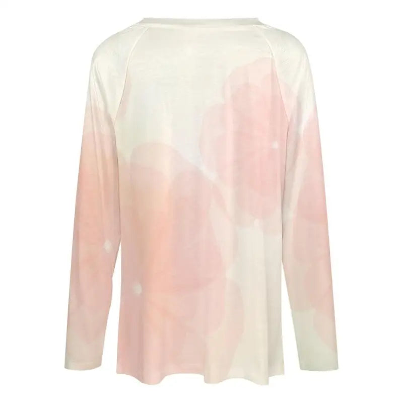 Chill Pink and White Long Sleeve Tee with a fun tie-dye pattern perfect for casual wear