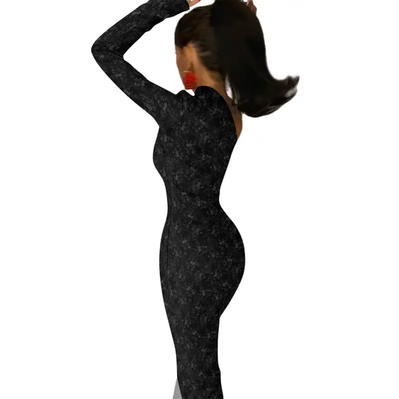 Silhouette of a person in a chic one shoulder cocktail dress perfect for weddings
