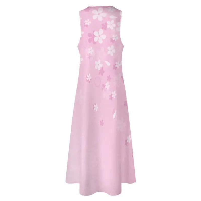 Rock This Pink Floral Sleeveless Dress with Secret Pocket Powers in a fun floral design