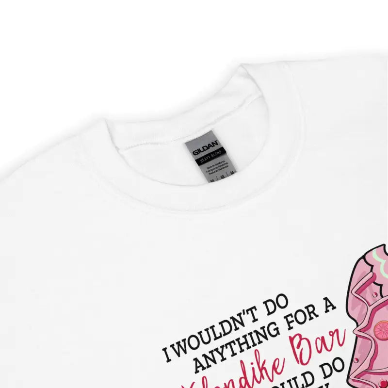 White Snack Cake Sweatshirt with pink graphic, perfect for your Christmas tree snack vibes