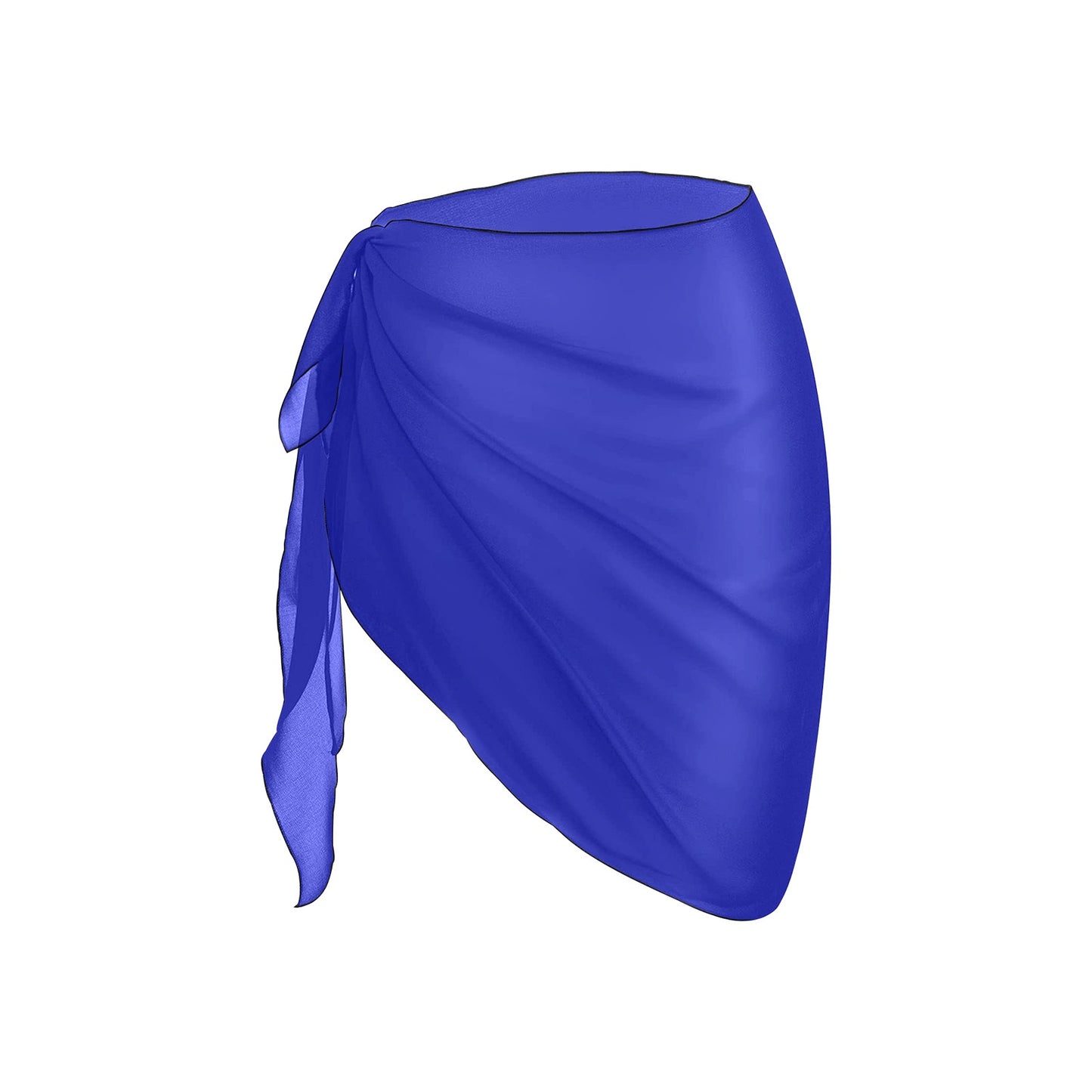solid blue sarong wrap flat lay