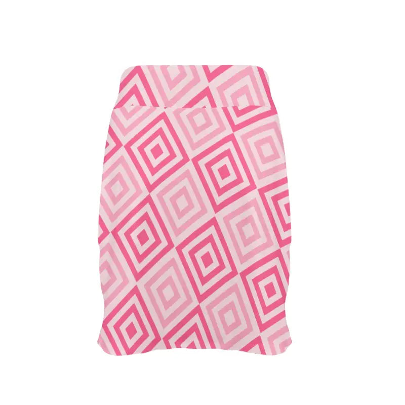 Pink and white patterned golf skirt, perfect for a boho style on and off the course