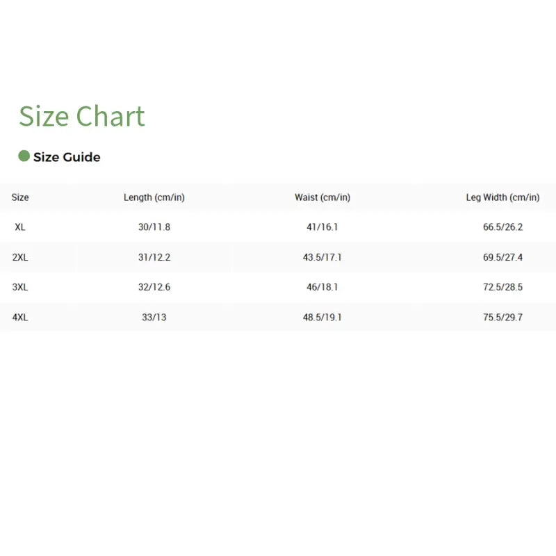 Size chart for Unleash Your Curves Colorful Mandala Plus Size Bikini in XL to 4XL