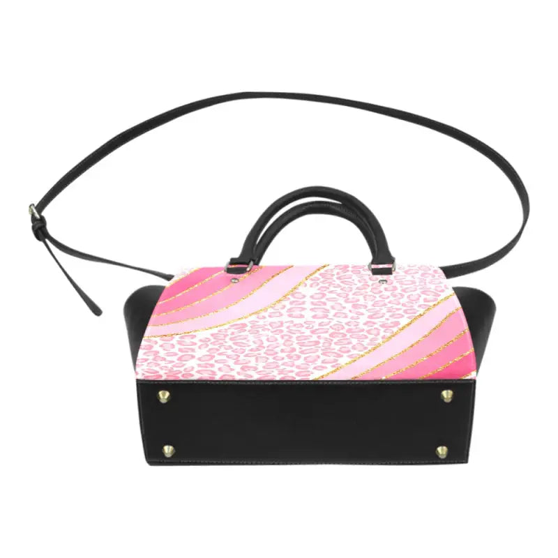 Stylish Pink Leopard Shoulder Handbag with detachable strap, the ultimate statement piece