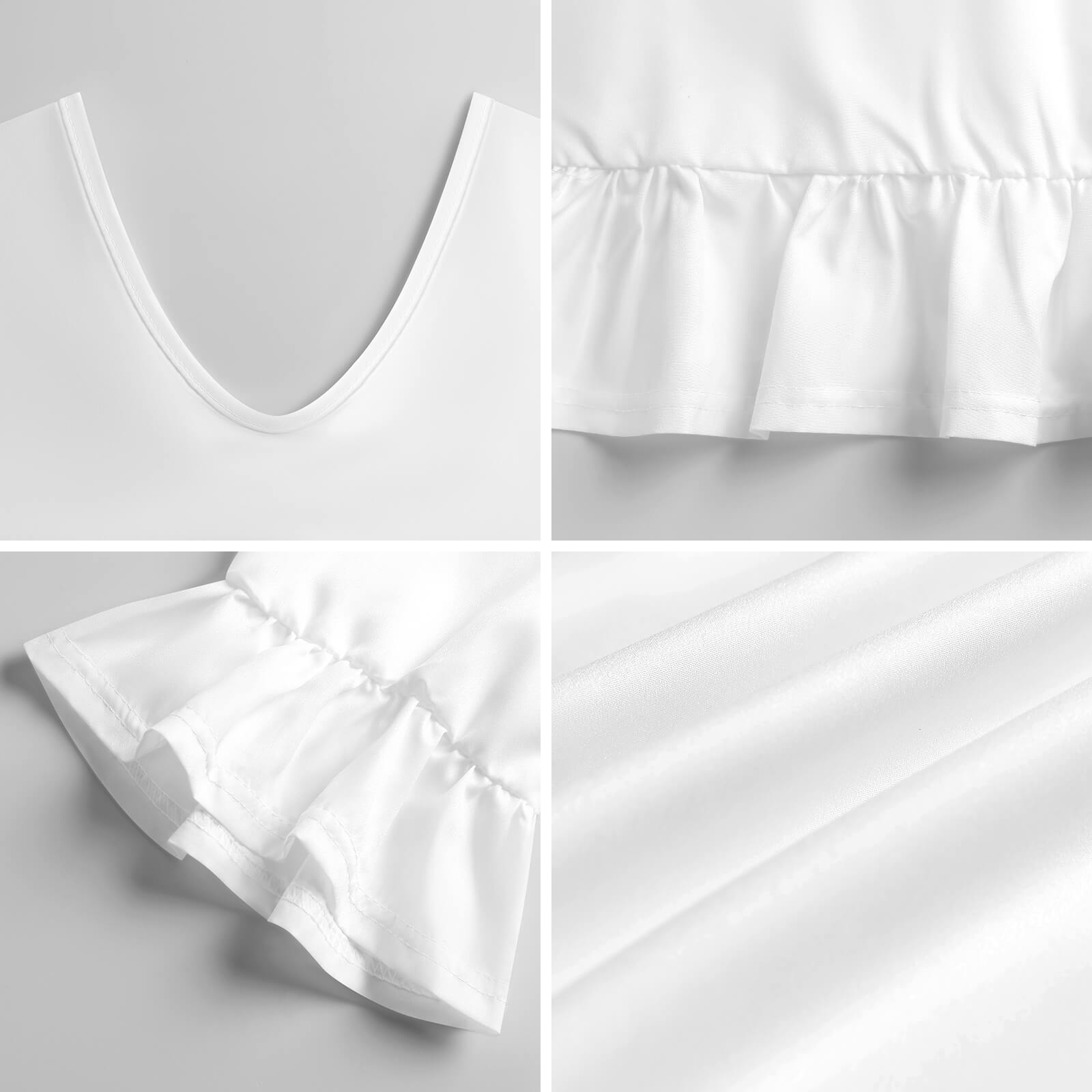 Customizable Women's Ruffled V Neck Swimsuit Cover-Up