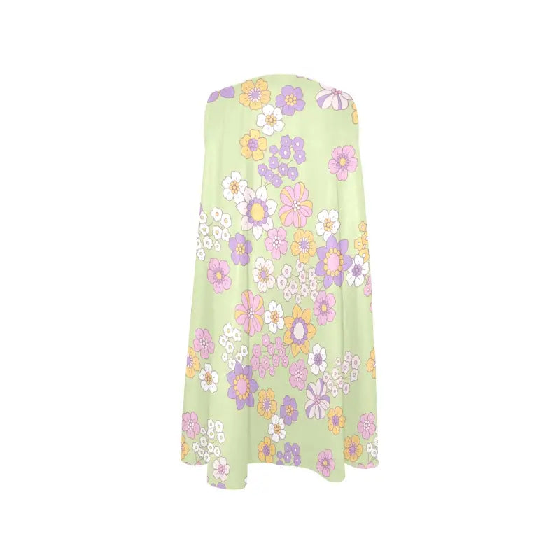 Flowy A-line floral dress with pockets spring summer casual outfit