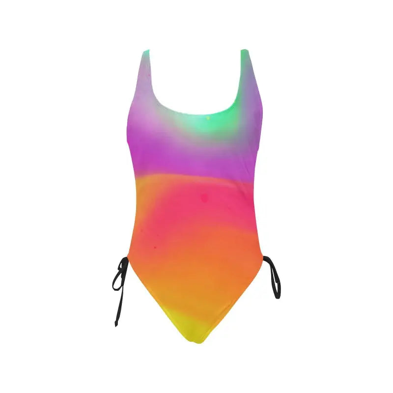Rainbow gradient one piece swimsuit product image