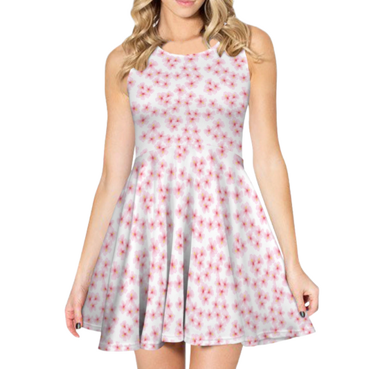 Floral A-Line Skater Dress with Scoop Neck – Thoughtfully Proportioned Fit