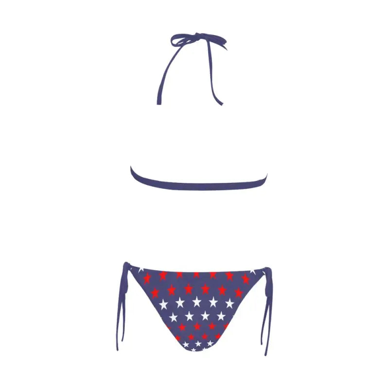 Patriotic star-patterned bikini swimsuit for boho vibes and summer fun