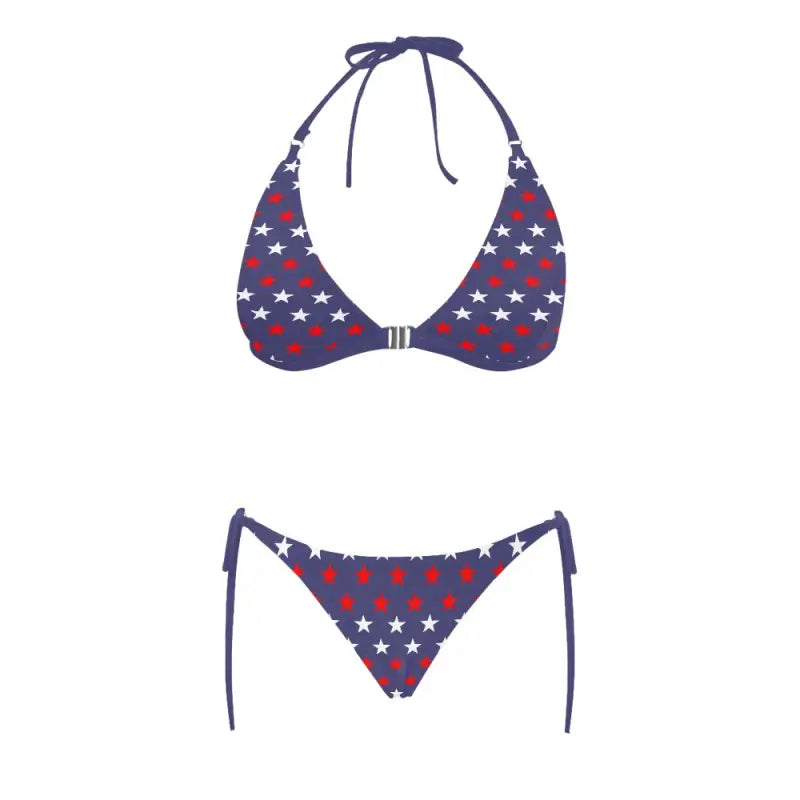 Patriotic star-spangled bikini swimsuit for Boho vibes and summer fun