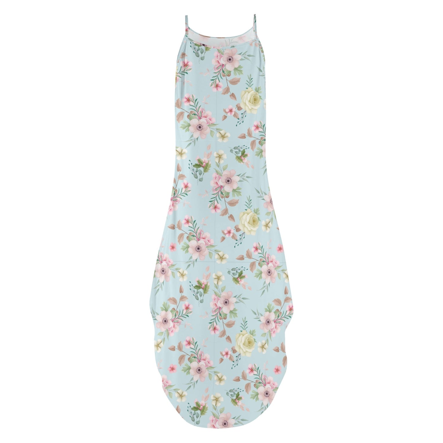 blue floral maxi dress inclusive sizing 2xs 6xl