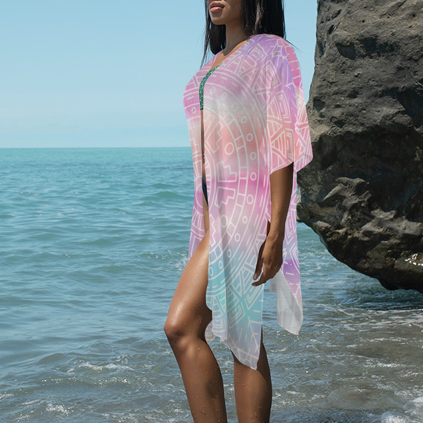 boho mandala beach kimono seaside styling