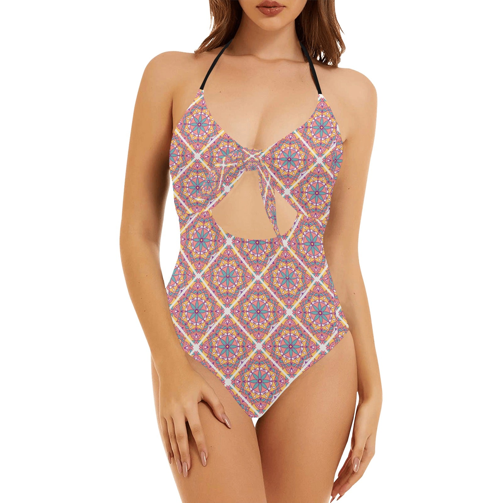 boho-mosaic-cutout-one-piece-swimsuit