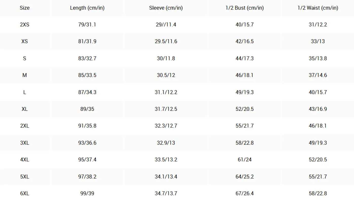 Size chart for Floral Sweetheart Dress showing length, sleeve, bust, and waist dimensions