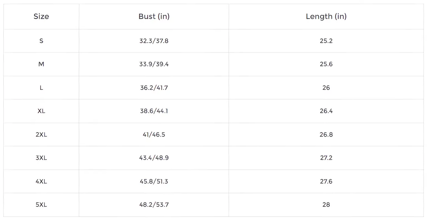 Size chart for Floral Swirl Sundress showing bust and length in inches for summer fun