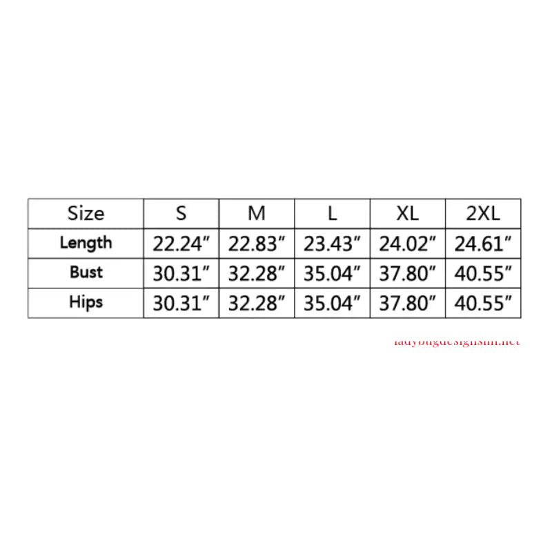 Size chart for Floral Ruched One-Piece Swimsuit showing S to 2XL dimensions