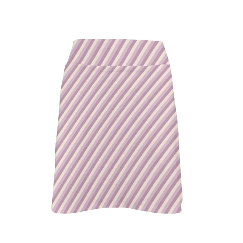 Striped lavender golf skirt with boho vibe and swing dress style