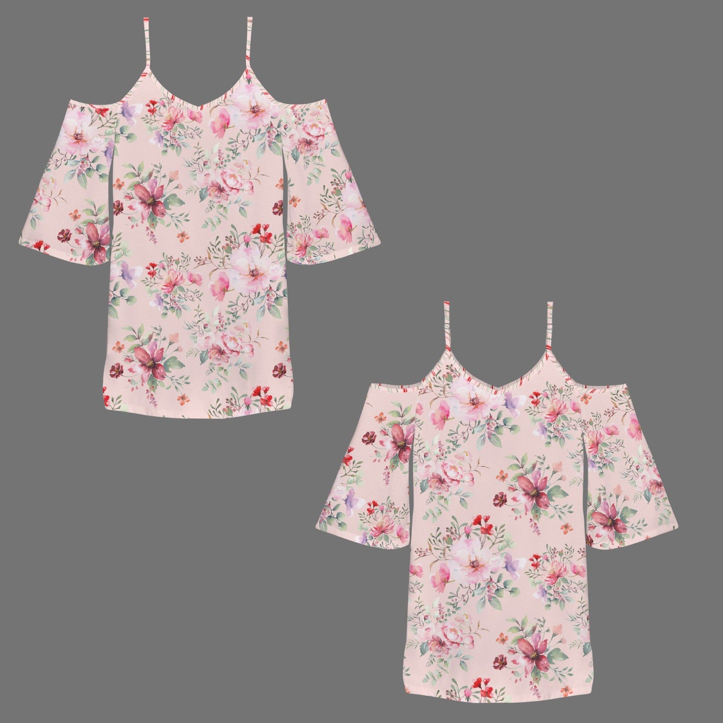 lightweight blush floral shift dress full front