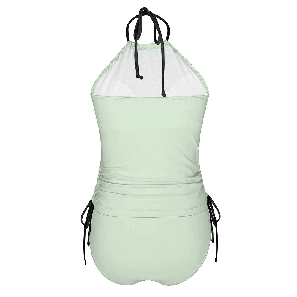 pastel tankini back detail adjustable ties
