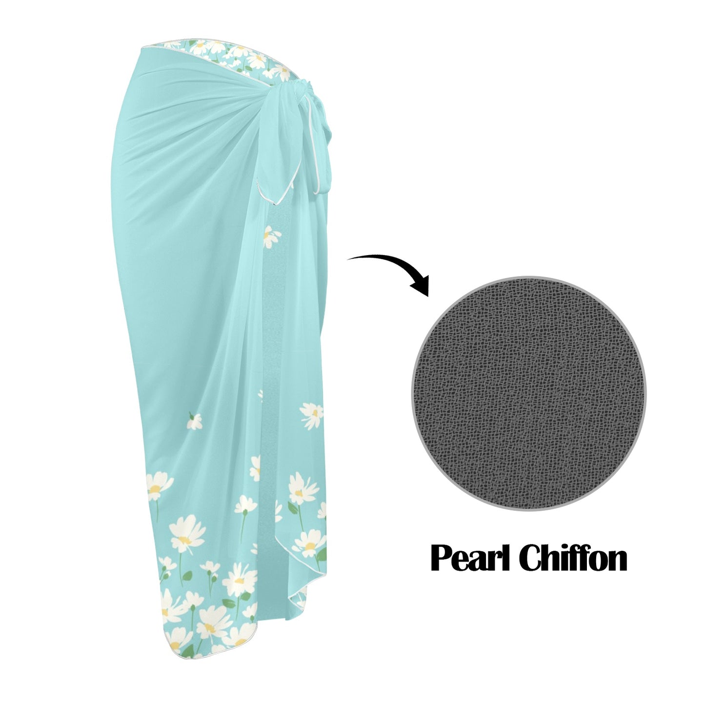 daisy floral sarong adjustable tie detail