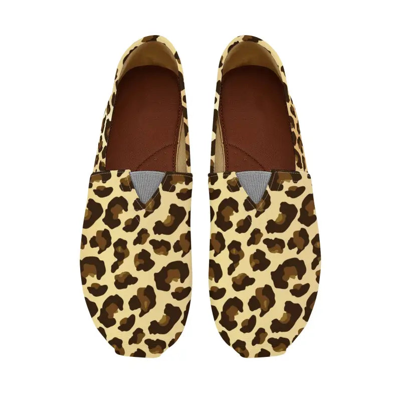 Womens leopard print slip-ons for stylish casual outings in comfort and flair