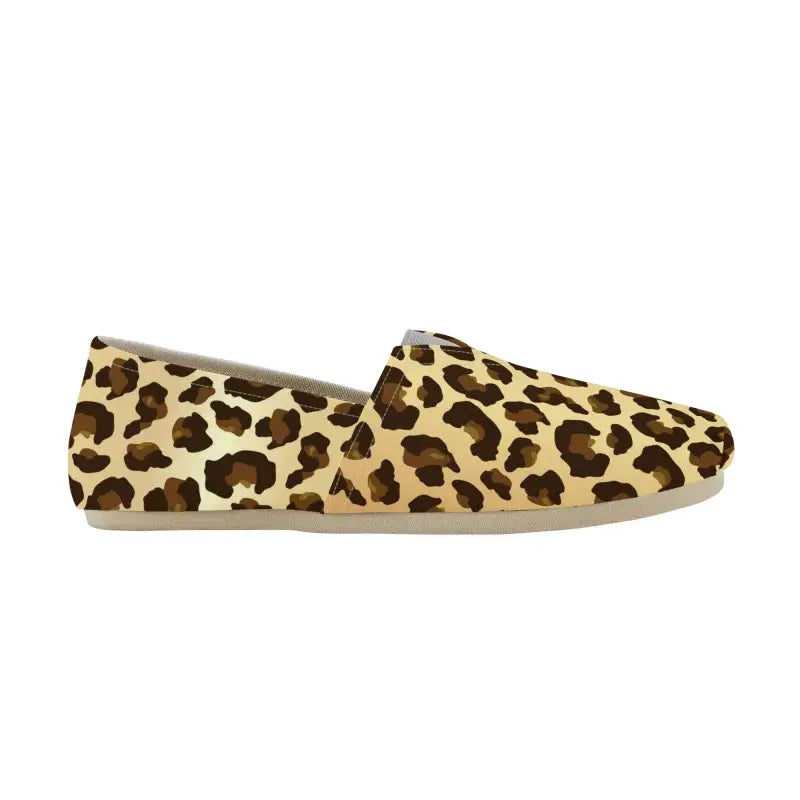 Womens leopard print slip-on shoe perfect for stylish casual outings