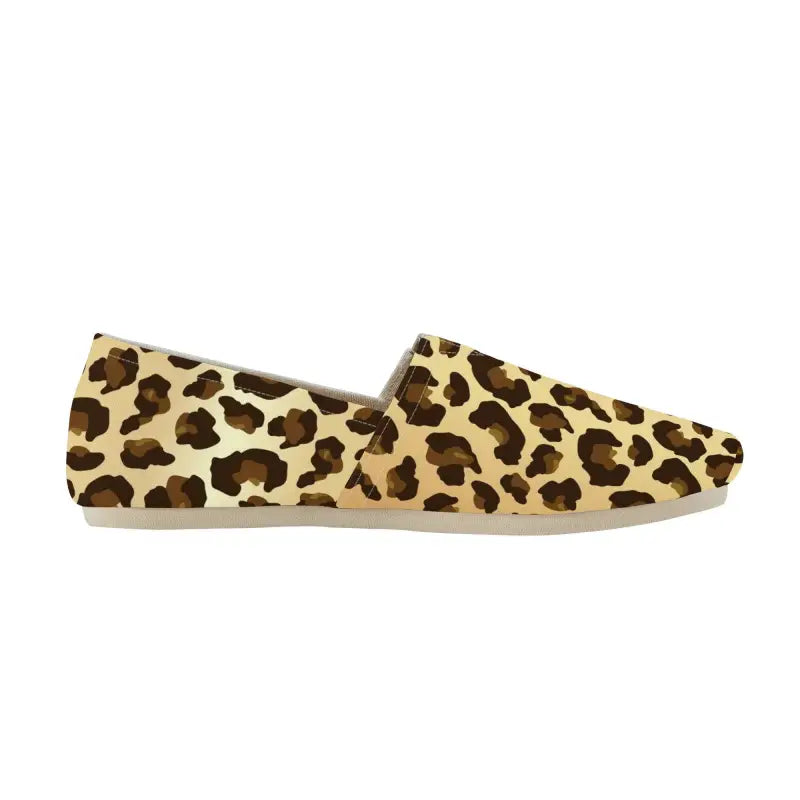 Womens leopard print flat shoe with a pointed toe for stylish casual wear