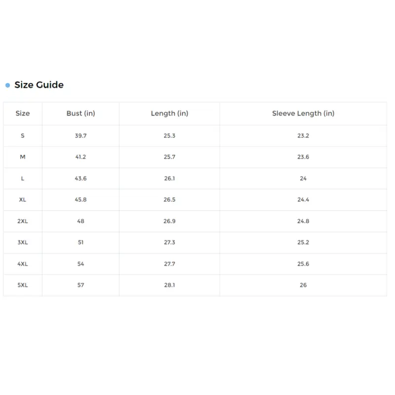 Size guide chart for Rock That Peach Floral Blouse showing measurement details