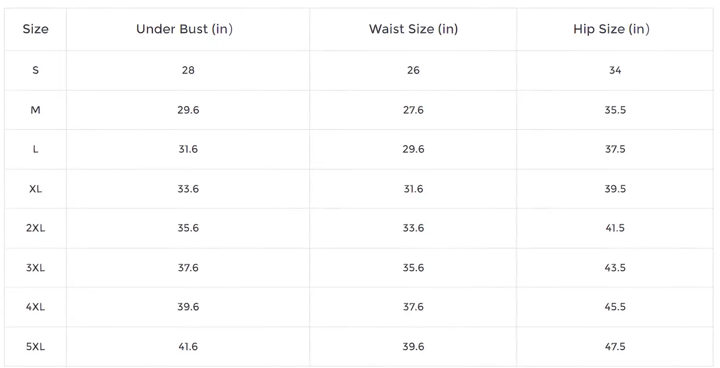 Size chart for the Floral Swirl Halter Bikini, perfect for summer vibes fun