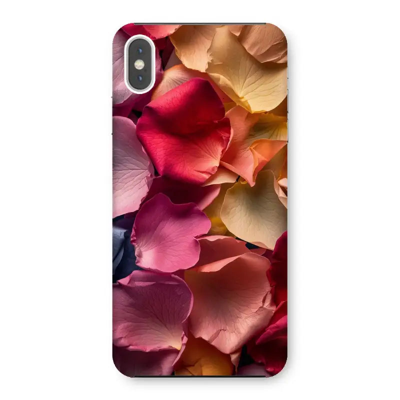 Colorful floral petal design on Rose Snap Phone Case for Samsung Galaxy S20 and Google Pixel