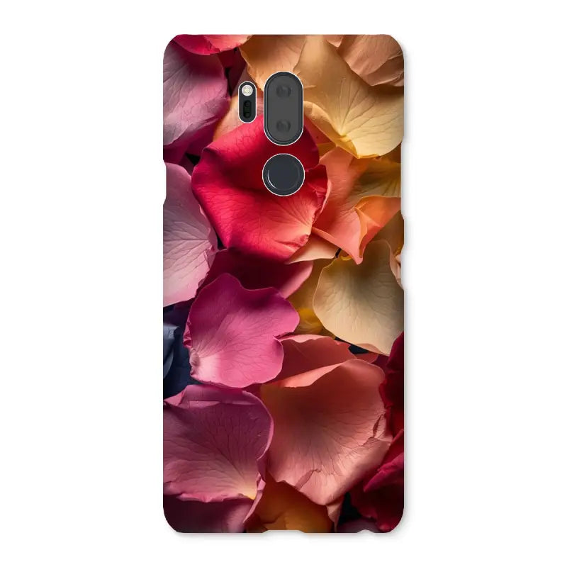 Colorful floral petal design on a Rose Snap Phone Case for Samsung Galaxy S20 and Google Pixel