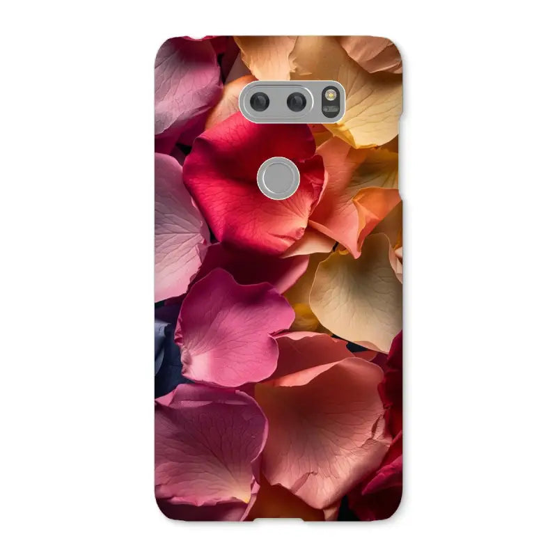 Colorful floral petal design on Rose Snap Phone Case for Samsung Galaxy S20 and Google Pixel