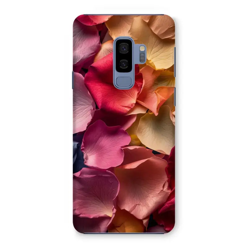 Colorful floral petal design on Rose Snap Phone Case for Samsung Galaxy S20 and Google Pixel